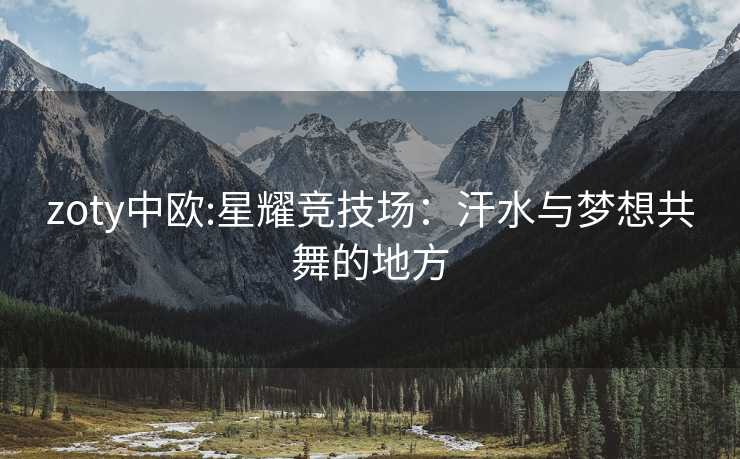 zoty中欧:星耀竞技场：汗水与梦想共舞的地方