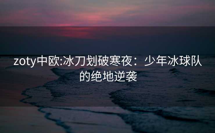 zoty中欧:冰刀划破寒夜：少年冰球队的绝地逆袭