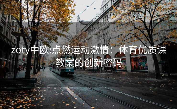 zoty中欧:点燃运动激情：体育优质课教案的创新密码