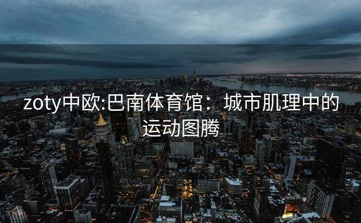 zoty中欧:巴南体育馆：城市肌理中的运动图腾